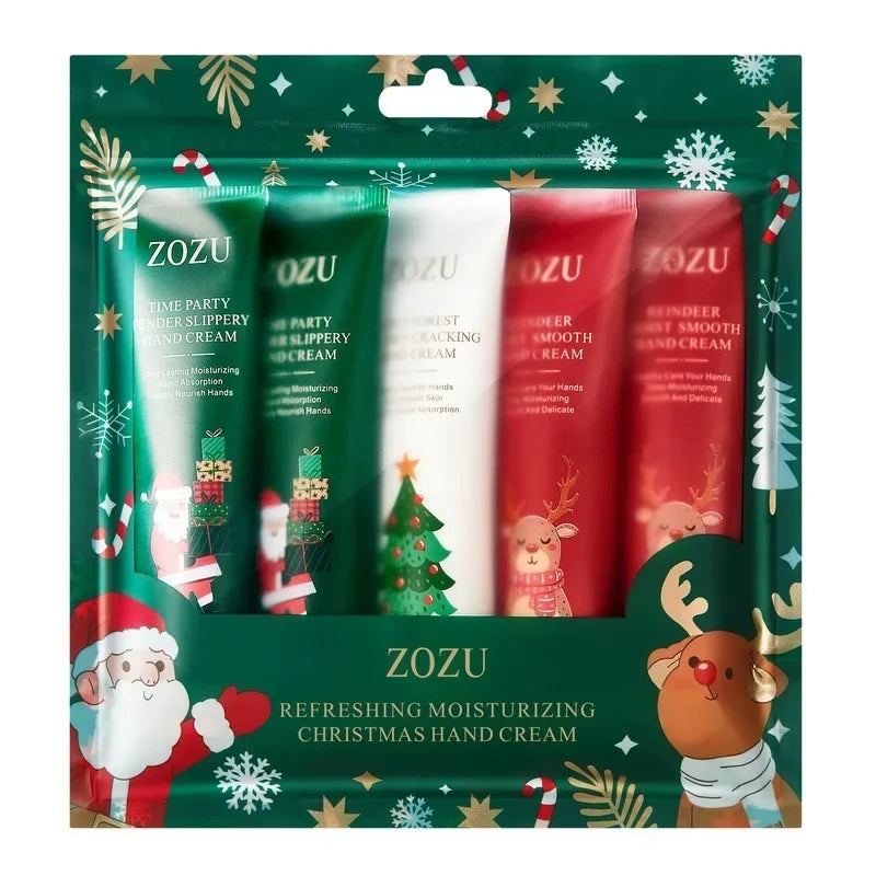 5Pcs Set Fragrance Hand Cream Smooth Refreshing Long-lasting Hydration Moisturizing Hand Care Christmas Gift Peaceful Pleasures Health and Wellness 5PCS Set