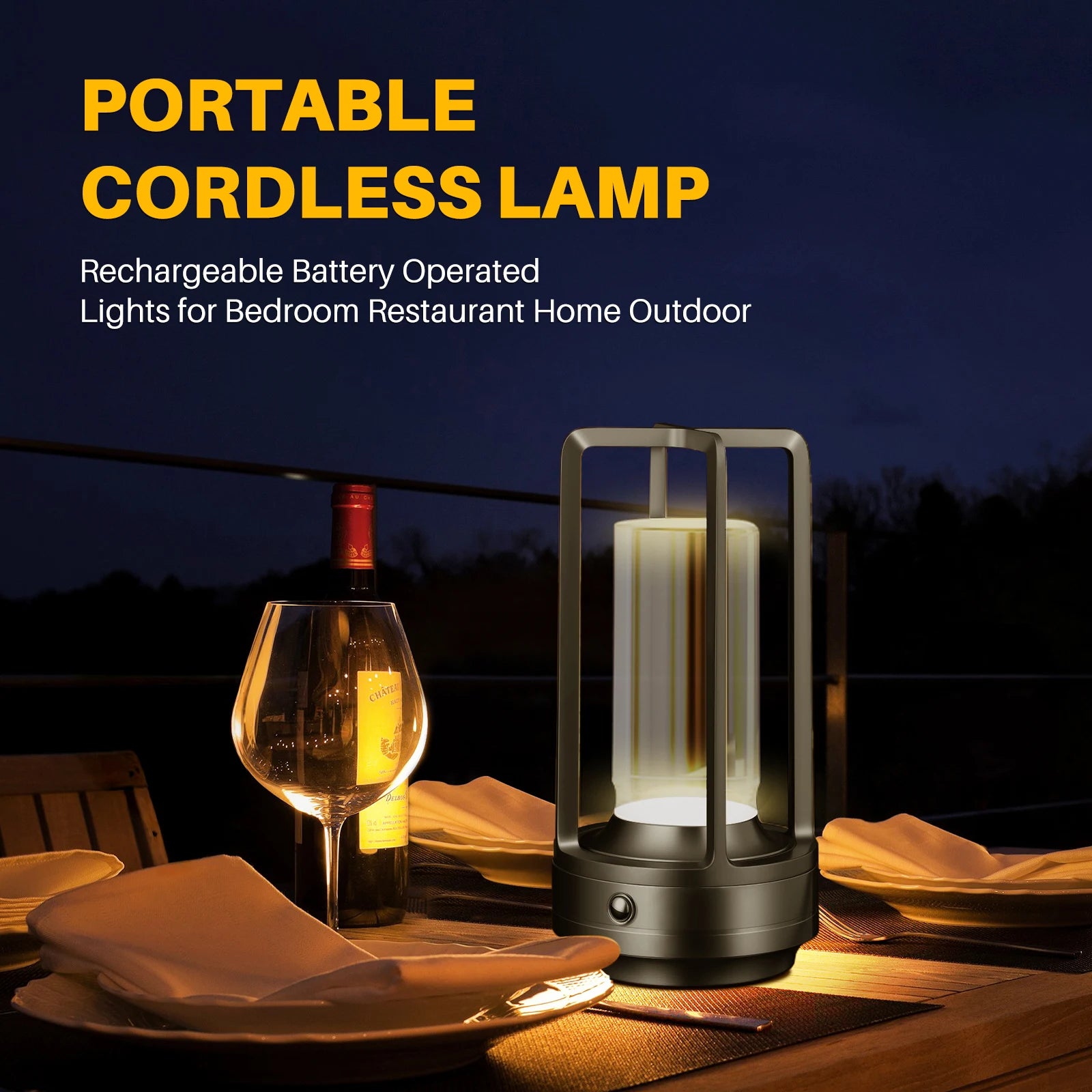 GGbingo Cordless Led Table Lamp Desk Lamps Outdoor Camping Atmosphere Light Restaurant Creative Beside Night Lights Peaceful Pleasures Health and Wellness