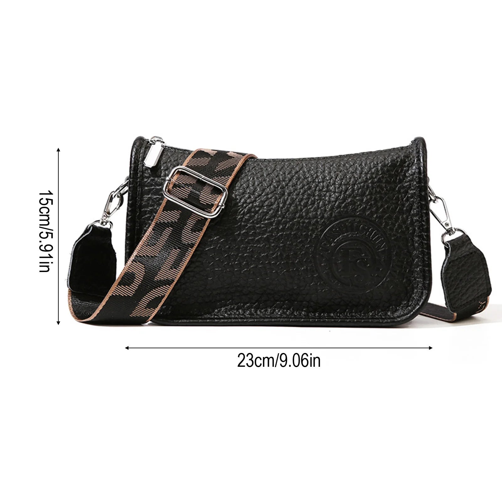 Women Bag Single Shoulder Large Capacity Crossbody PU Leather Tote for Daily Use Peaceful Pleasures Health and Wellness