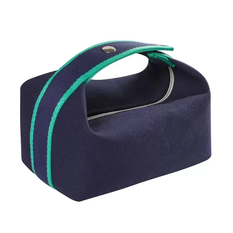 Large Canvas Makeup Bag – Portable Travel Cosmetic Pouch
