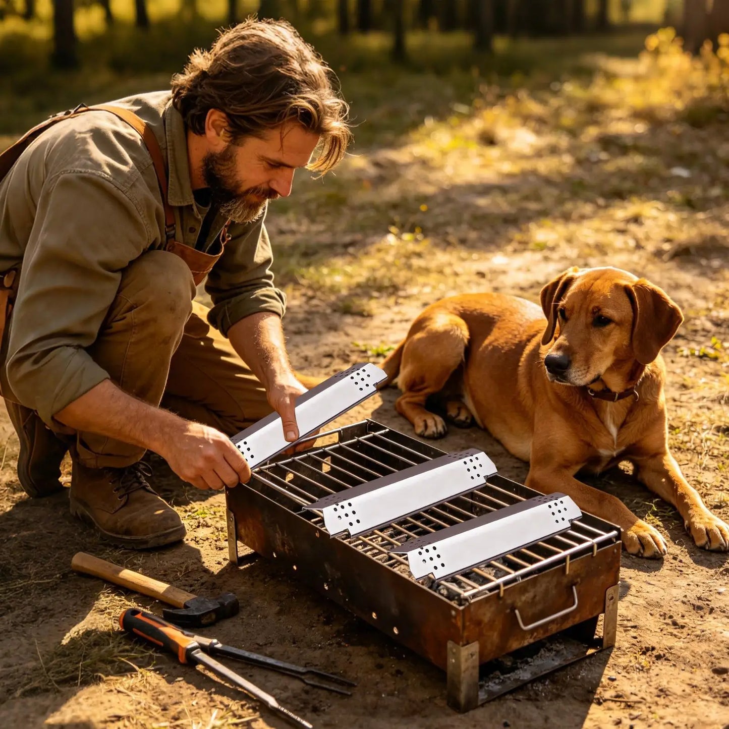Grill Heat Plates Barbecue Flame Deflector Burner Heat Shield for Patio Backyard Camping Outdoor Picnic, Restaurant Use Peaceful Pleasures Health and Wellness