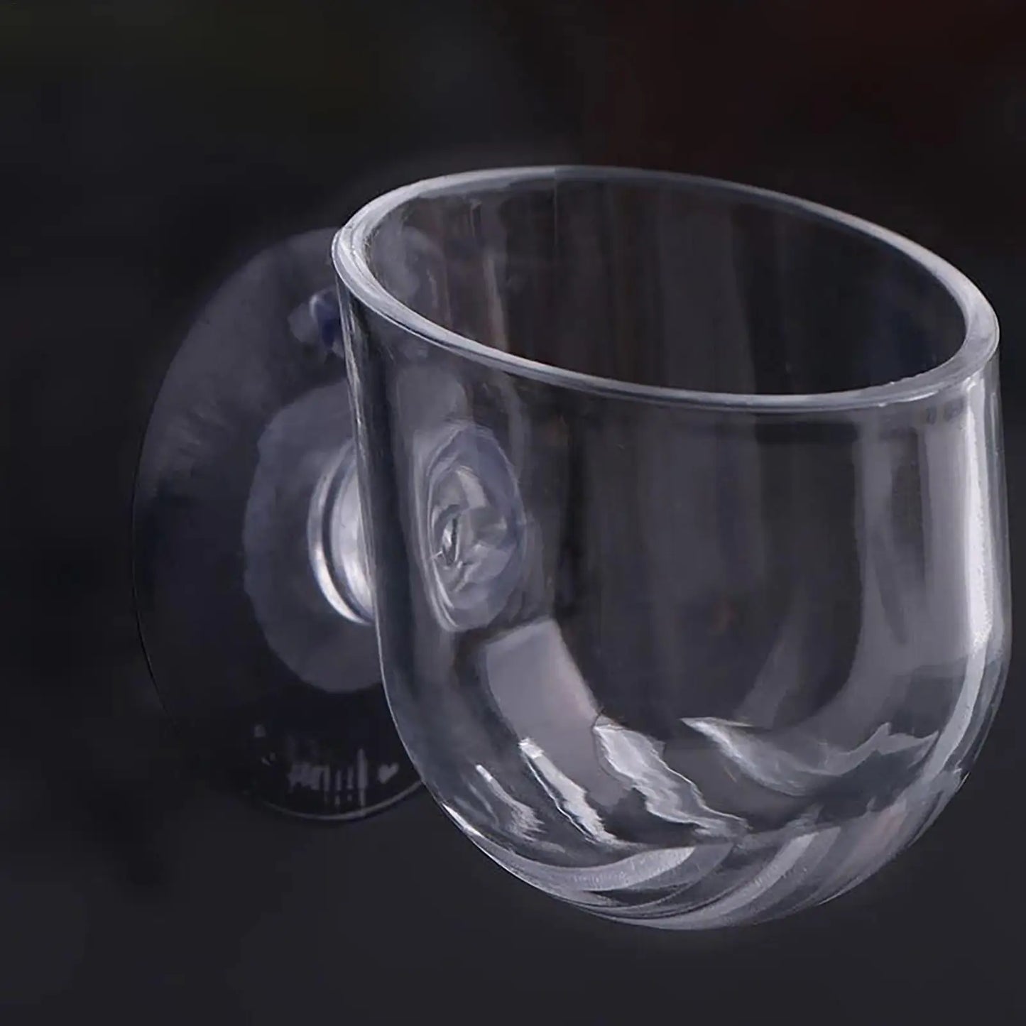 Acrylic Aquarium Plant Cup with Suction Holder | Fish Tank Pot