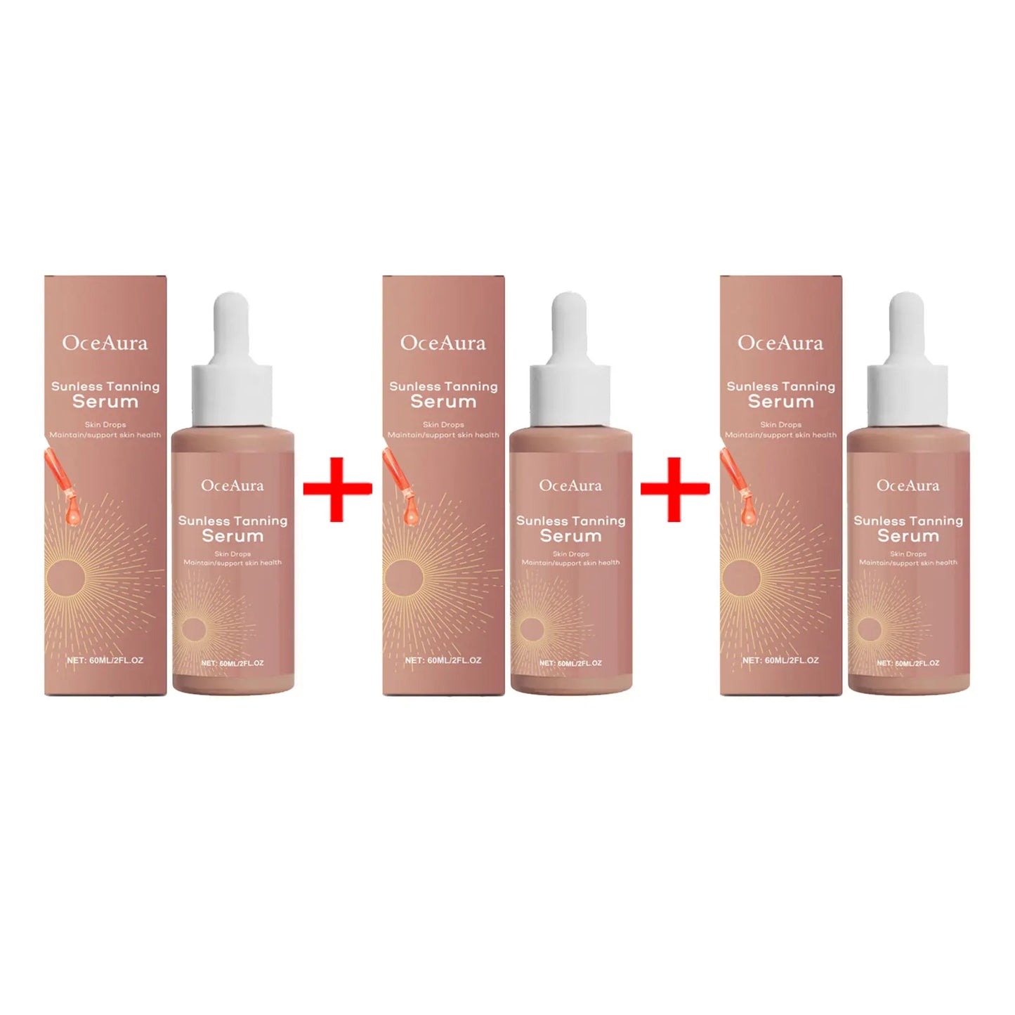 OceAura Herbal Self Tanner Serum – Natural Bronzer Drops