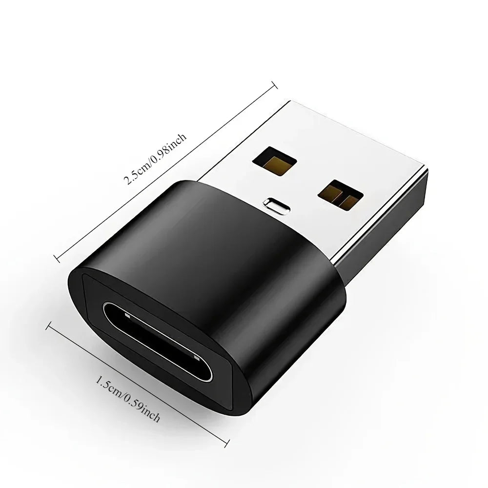 1PC USB to Type C Adapter Type C to USB Fast Charging OTG Converter for iPhone 15 Samsung Xiaomi iPad Laptop Android Phones Peaceful Pleasures Health and Wellness