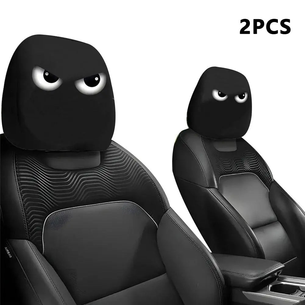 Halloween Skull Car Headrest Covers – 2-Pack Spooky Fit