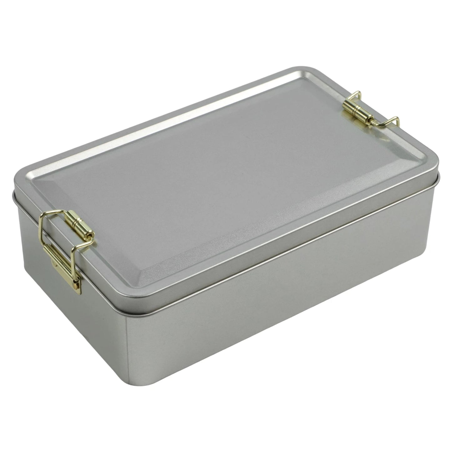 Tinplate Box Metal Storage Tins Tea Container Rectangular W Lids