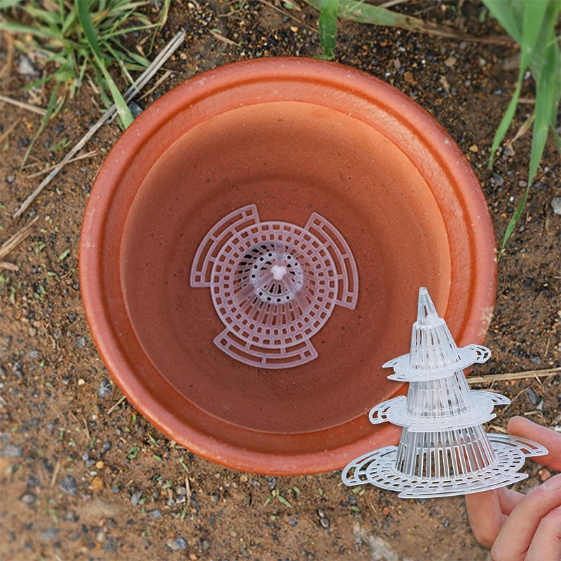 Conical Plastic Pot Drainage Filters – Root Protection (10/20 Pcs)