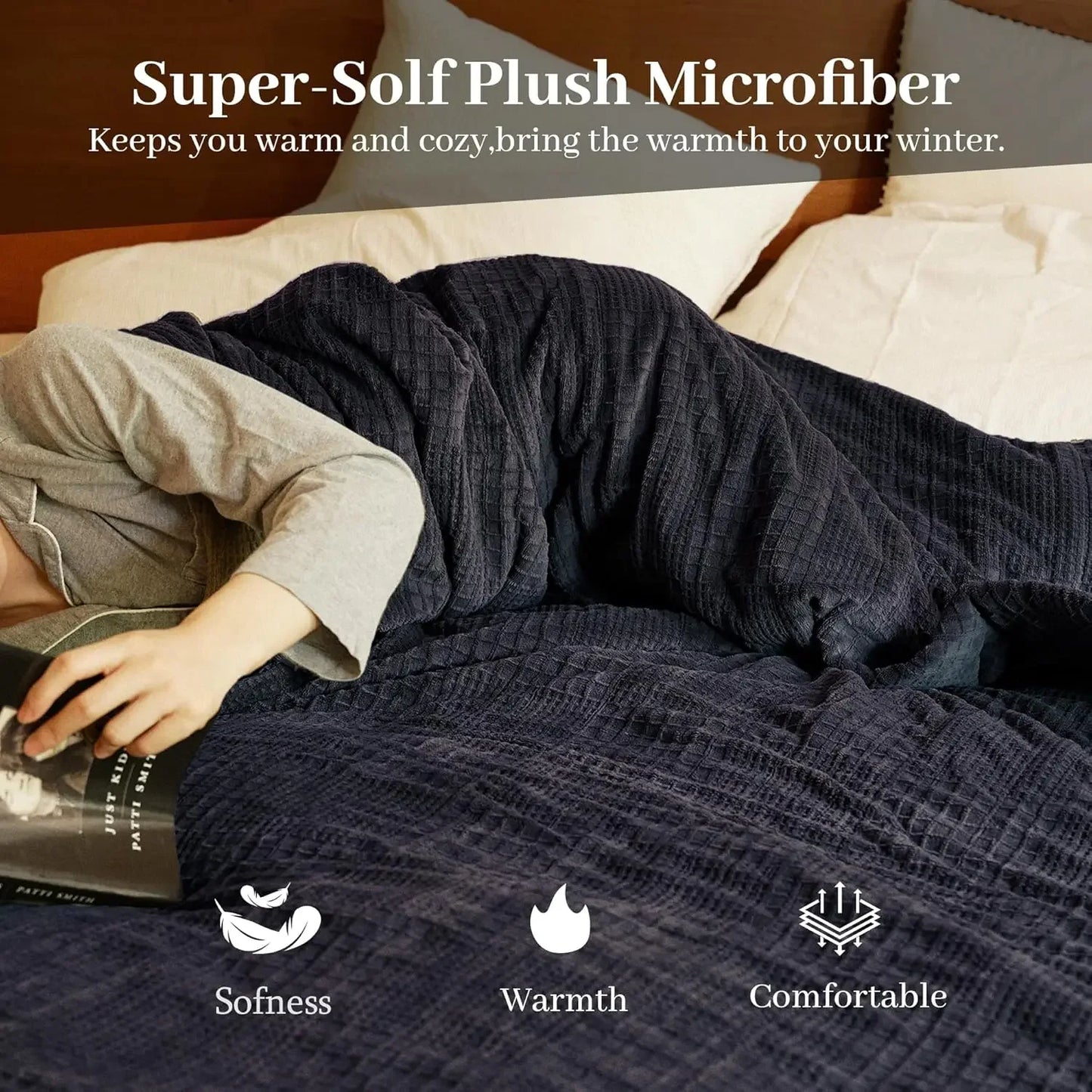 Queen Size Electric Heated Blanket with Dual Control, 10 Heat Levels, Auto-Off & ETL Certified for Cozy Warmth Peaceful Pleasures Health and Wellness