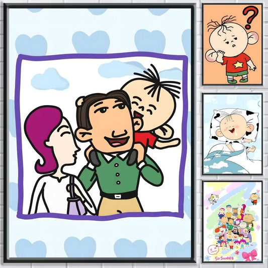 Cartoon B-Big Ear Tutu Poster HD Self Adhesive Waterproof Wall Art Ideal for Home Office Dorm Bedroom Great Gift Peaceful Pleasures Health and Wellness