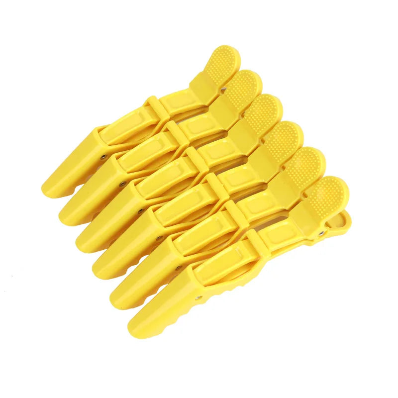 1/6pcs Black Alligator Hair Clips - Salon-Grade Non-Slip Grip, Wide Teeth & Double-Hinged for Hair Styling Clip Supplies Peaceful Pleasures Health and Wellness Gold