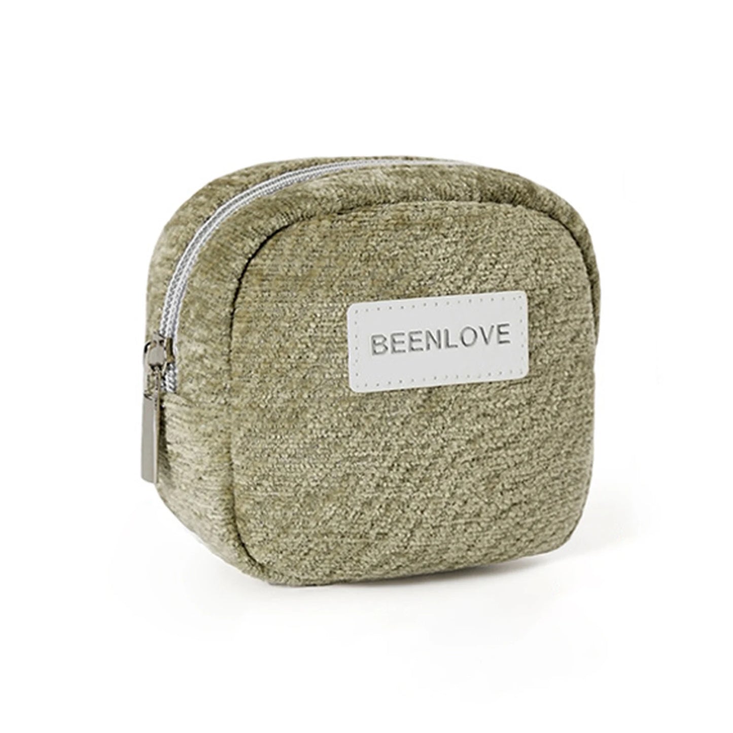Portable Cosmetic Bag Waterproof Pouch for Makeup and Care Lightweight Multifunctional Peaceful Pleasures Health and Wellness Flowing khaki