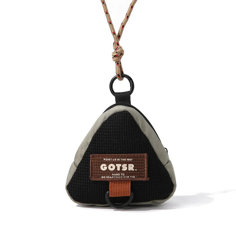 Triangular Mini Shoulder Bag – Trendy Coin Purse & Key Bag Mini Shoulder Bag Peaceful Pleasures Health and Wellness black