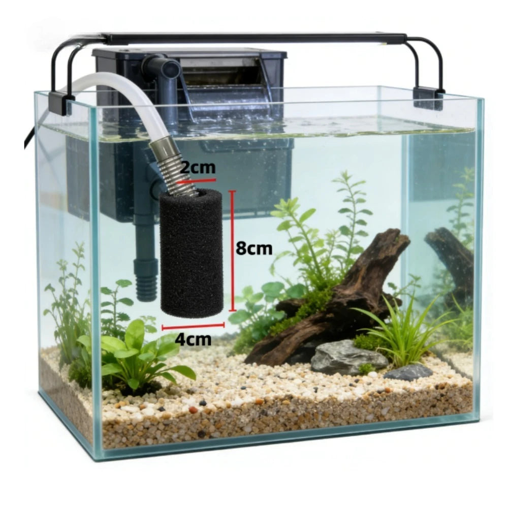 3Pcs/6 Pcs Aquarium Accessories Biochemical Filter Sponge Fish Tank Inlet Water Pre-Filter Sponge Cartridge Replacement Filter Peaceful Pleasures Health and Wellness