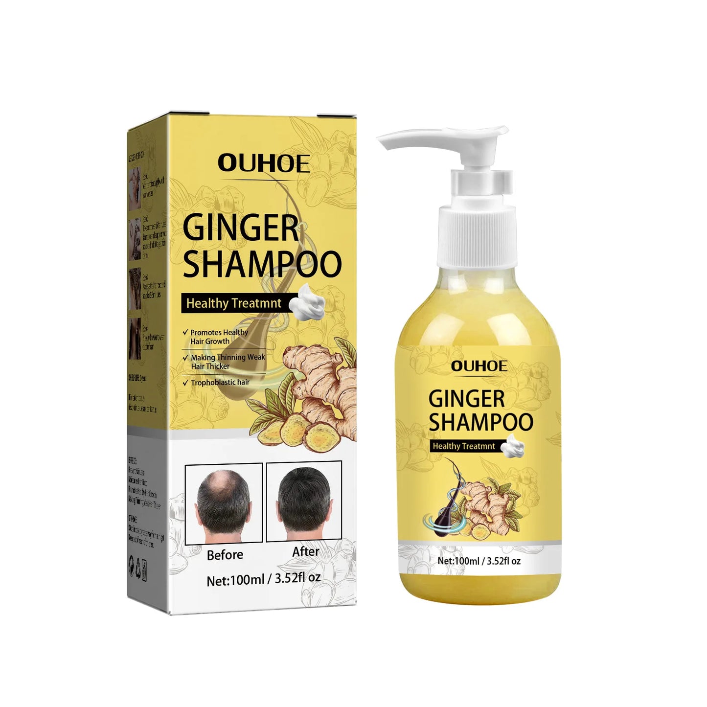 Ginger Hair Growth Thickening Shampoo | Scalp Nourishing 100ml