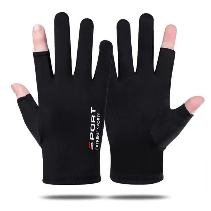 New One size Spring summer 1 Pair Anti-UV Men Women Fishing Gloves Sunscreen Antiskid Breathable Cycling Sport Gloves Fishing Peaceful Pleasures Health and Wellness B4