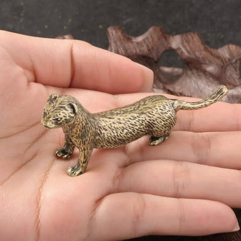 Otter Antique Bronze Statue – Solid Copper Figurine Home Decor