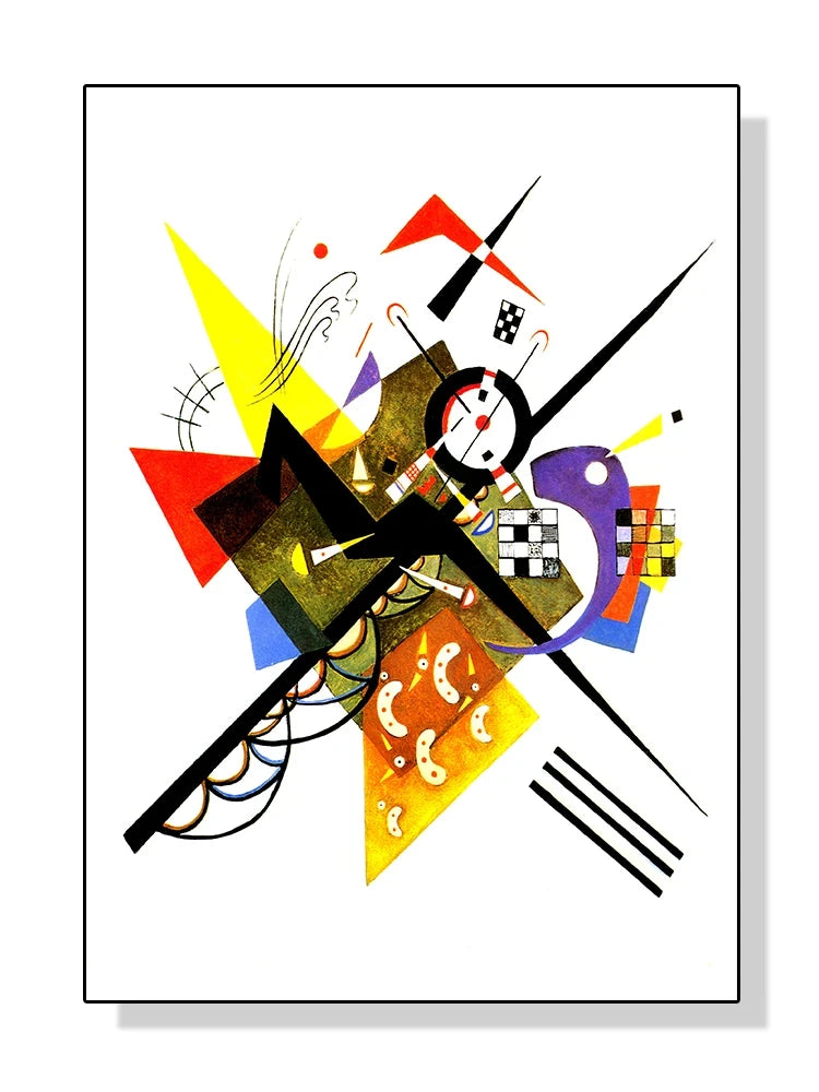Kandinsky Geometric Abstract Canvas Wall Art | Modern Decor Canvas Art Print Peaceful Pleasures Health and Wellness 12 50x70cm Unframed