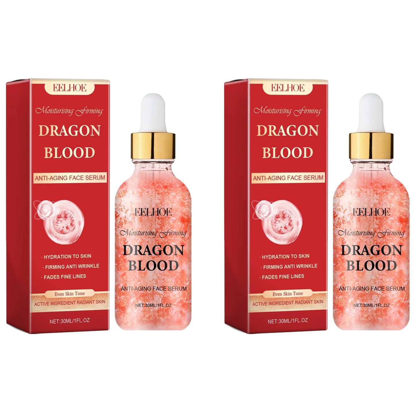 EELHOE Dragon Blood Anti-Aging Face Serum 30ml – Wrinkle Anti-Aging Face Serum Peaceful Pleasures Health and Wellness 2 X 30ml Boxed