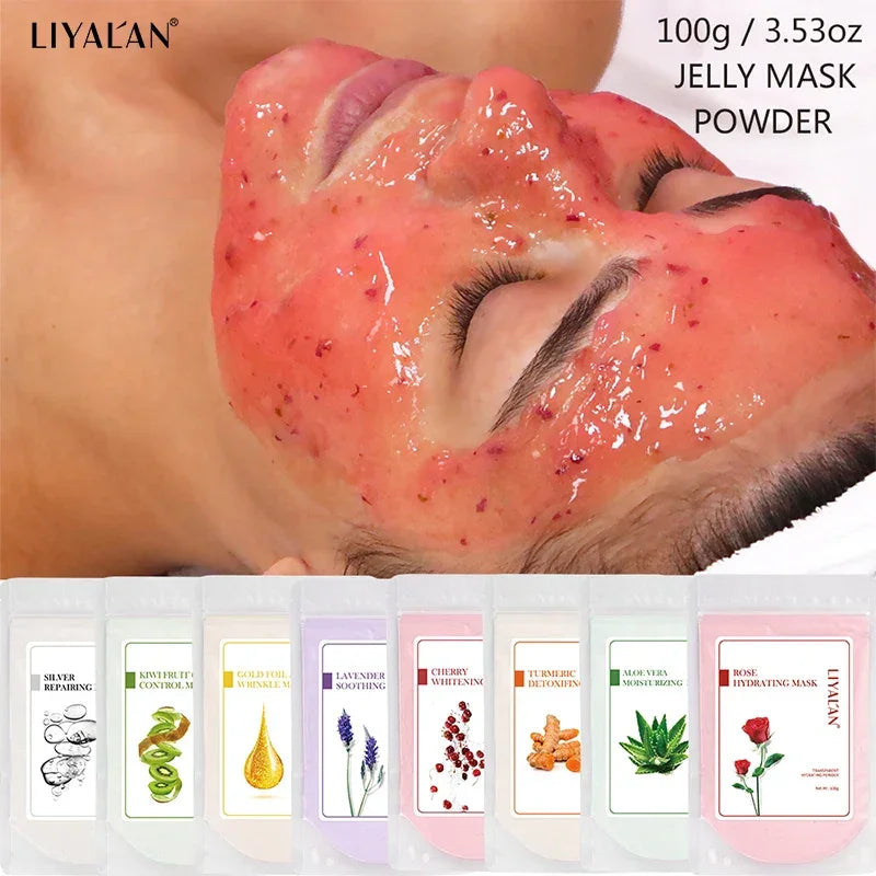 LIYALAN Face Jelly Mask Powder – Peel Off SPA Treatment Peaceful Pleasures Health and Wellness