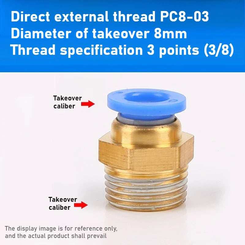 Copper Pneumatic Push-In Fitting | Quick-Connect Air Connector