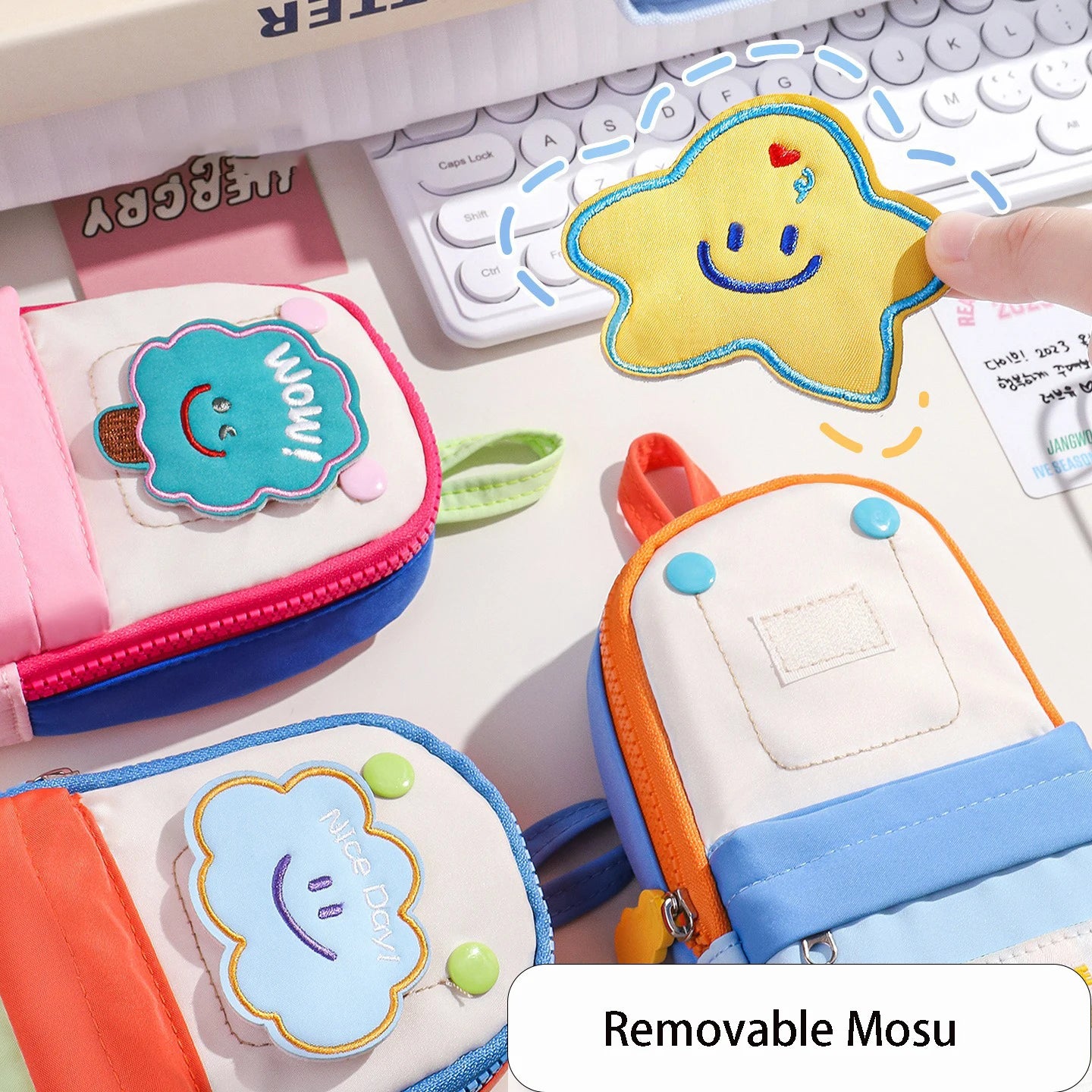 Bview Art Macaron Patchwork Pencil Case Bag Large Capacity Holds