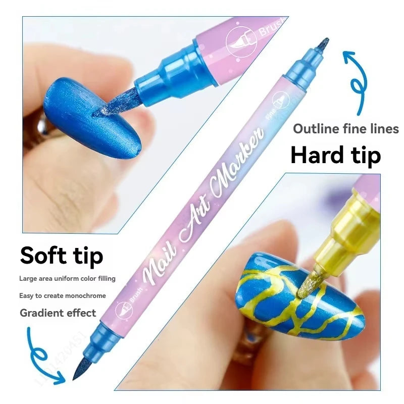 10-Piece Nail Art Pens Set – Waterproof Acrylic Drawing Liner Peaceful Pleasures Health and Wellness