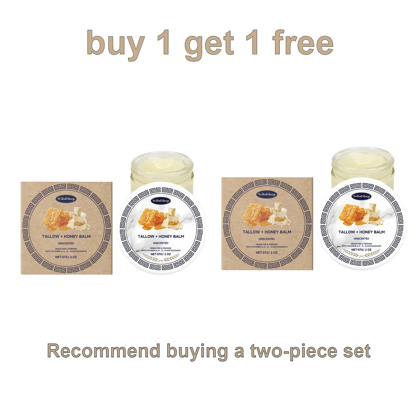 WoodSleep Tallow Honey Balm – Moisturizing Body Cream