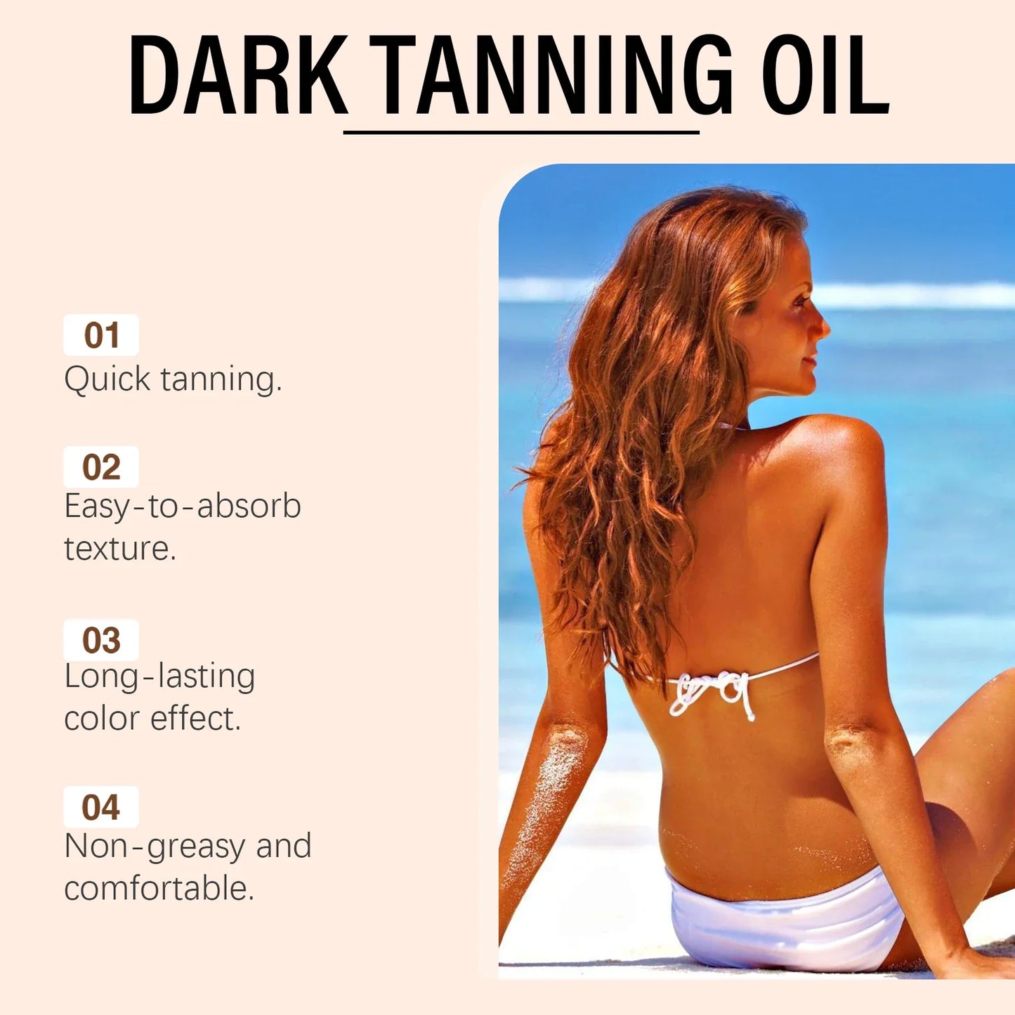 OCEAURA Coconut Dark Tanning Oil & Bronzer – 100ml Self Tan