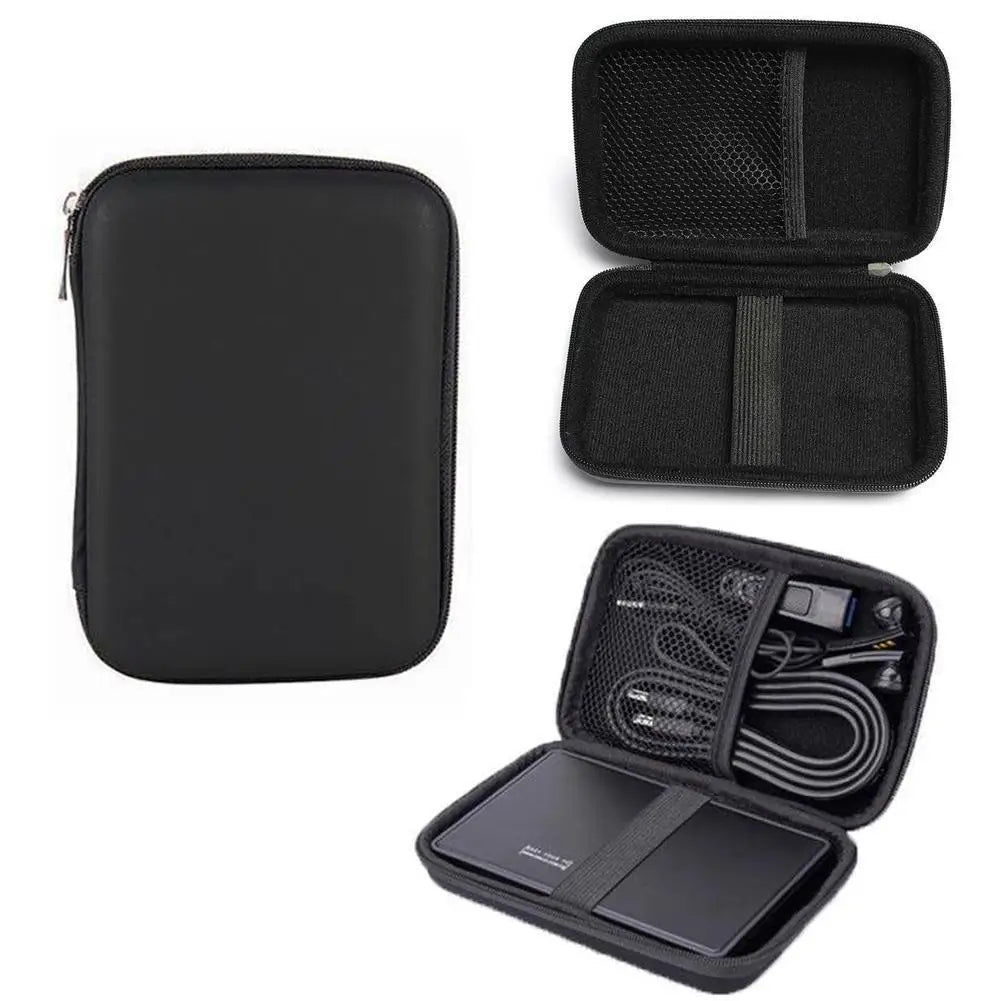 2.5 Hard Disk Case Portable HDD Protection Bag for External 2.5 inch Hard Drive/Earphone/U Disk Hard Disk Drive Case Black Peaceful Pleasures Health and Wellness