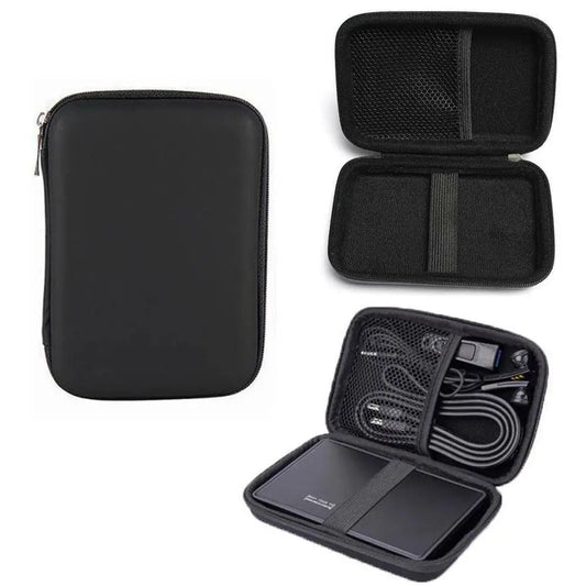 2.5 Hard Disk Case Portable HDD Protection Bag for External 2.5 inch Hard Drive/Earphone/U Disk Hard Disk Drive Case Black Peaceful Pleasures Health and Wellness