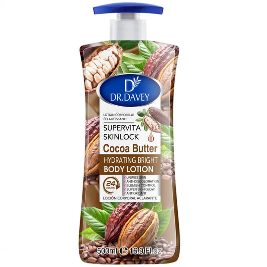 500ML DR.DAVEY Cocoa Butte Body Lotion Large Capacity Four Seasons Moisturizing Refreshing Non greasy Fragrant Body Lotion Peaceful Pleasures Health and Wellness
