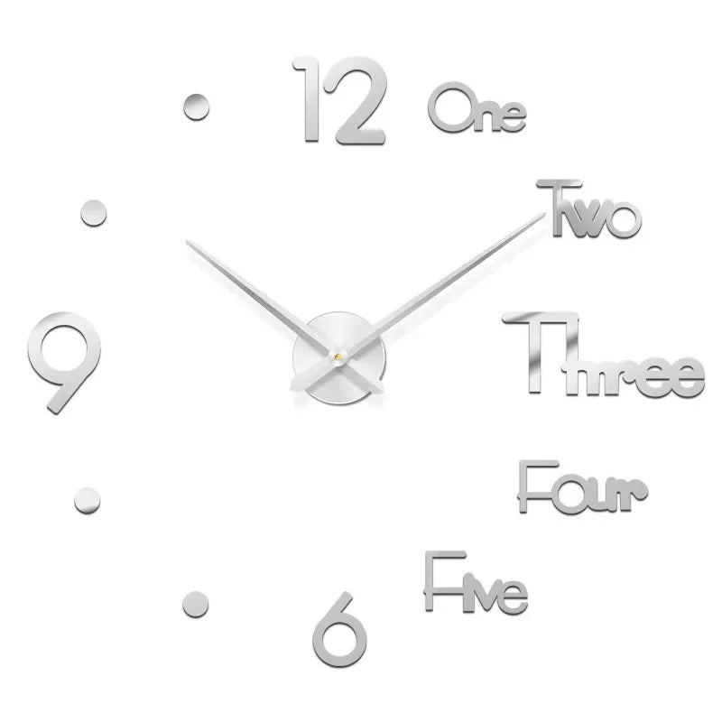 Large 3D Wall Clock Luminous Classic Wall Clocks DIY Digital Clock Wall Watches Stickers Silent Clock for Home Living Room Table Peaceful Pleasures Health and Wellness