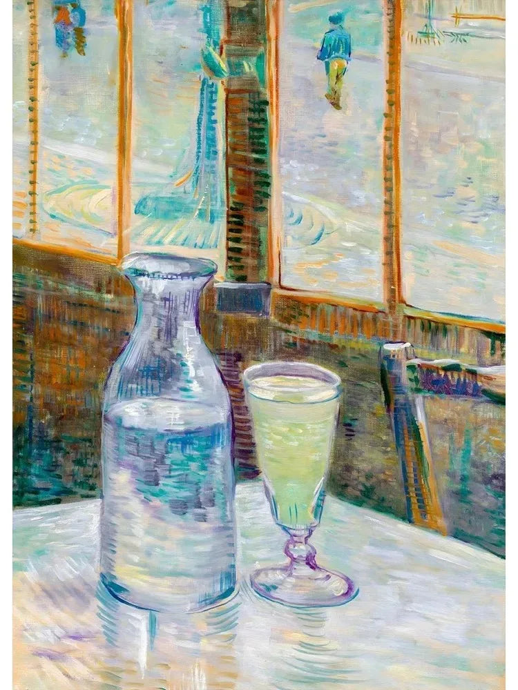 Vincent Van Gogh Classic Collection Art Poster Canvas Painting Terrace At Night Irises Wall Picture Print Living Room Home Decor Peaceful Pleasures Health and Wellness 20X30CM A14