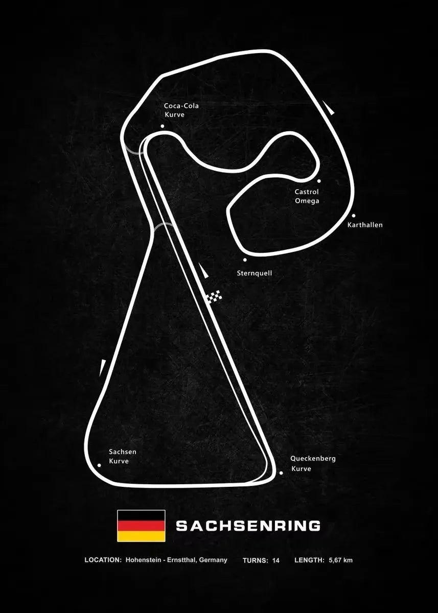 Modern World Racing Circuits Poster Prints Nurburgring Sarthe Nordschleife Canvas Painting Wall Art Picture Room Garage Decor Peaceful Pleasures Health and Wellness Khaki 55x75cm