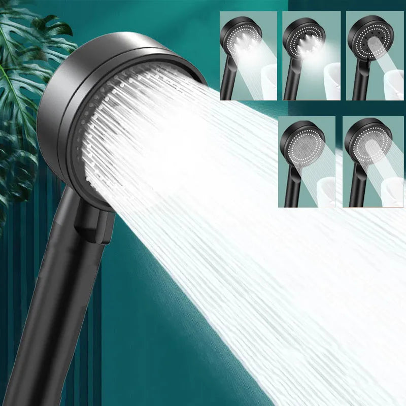5-Mode Handheld Shower Head | Universal Fit, ABS & Silicone