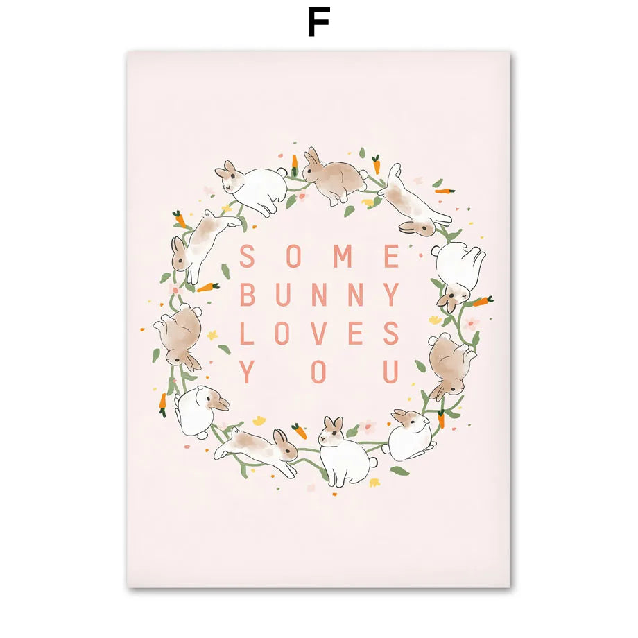 Easter Spring Pastels Minimalist Canvas Wall Art | Nordic Print