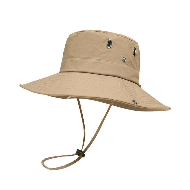 Quick-Dry Wide Brim Bucket Hat – Unisex Outdoor Sun Hat