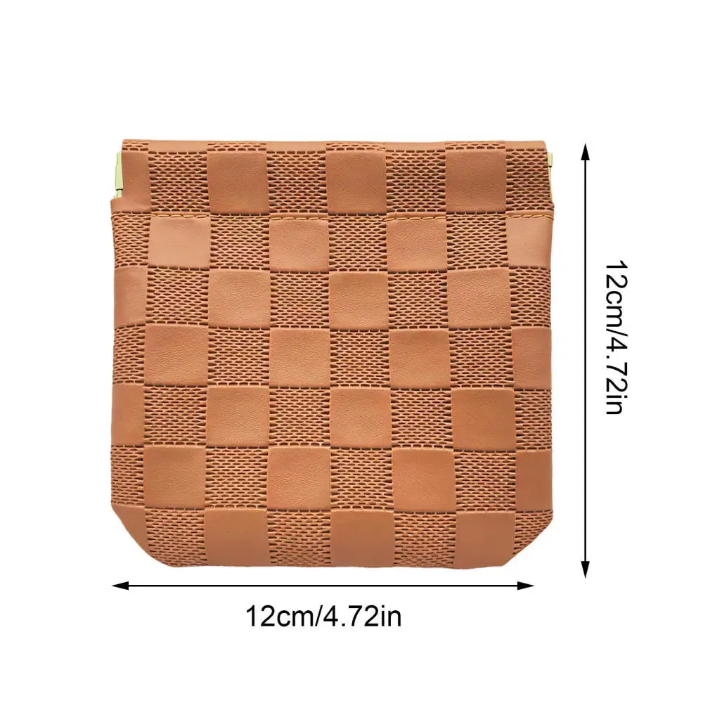 Small Auto-Closure Makeup Bag – Travel Cosmetic & Jewelry Pouch