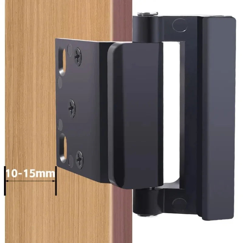 Home Security Door Lock with Screws,Childproof Door Reinforcement Locks, 3 Inch Stop for Inward Swinging Door,Upgrade Night Lock Peaceful Pleasures Health and Wellness