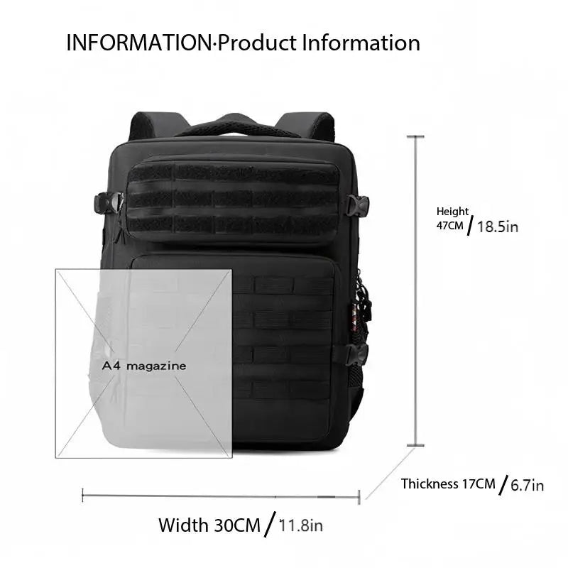 New camouflage outdoor backpack, multi-functional large-capacity hiking backpack, simple and casual travel backpack Peaceful Pleasures Health and Wellness