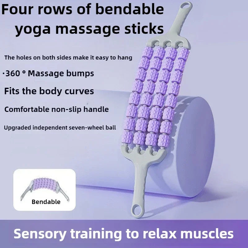 Portable Roller Massage Stick Manual Massage Tool Children's Muscle Roller Yoga Fitness Comfortable Massage Stick, Outdoor Gym Peaceful Pleasures Health and Wellness