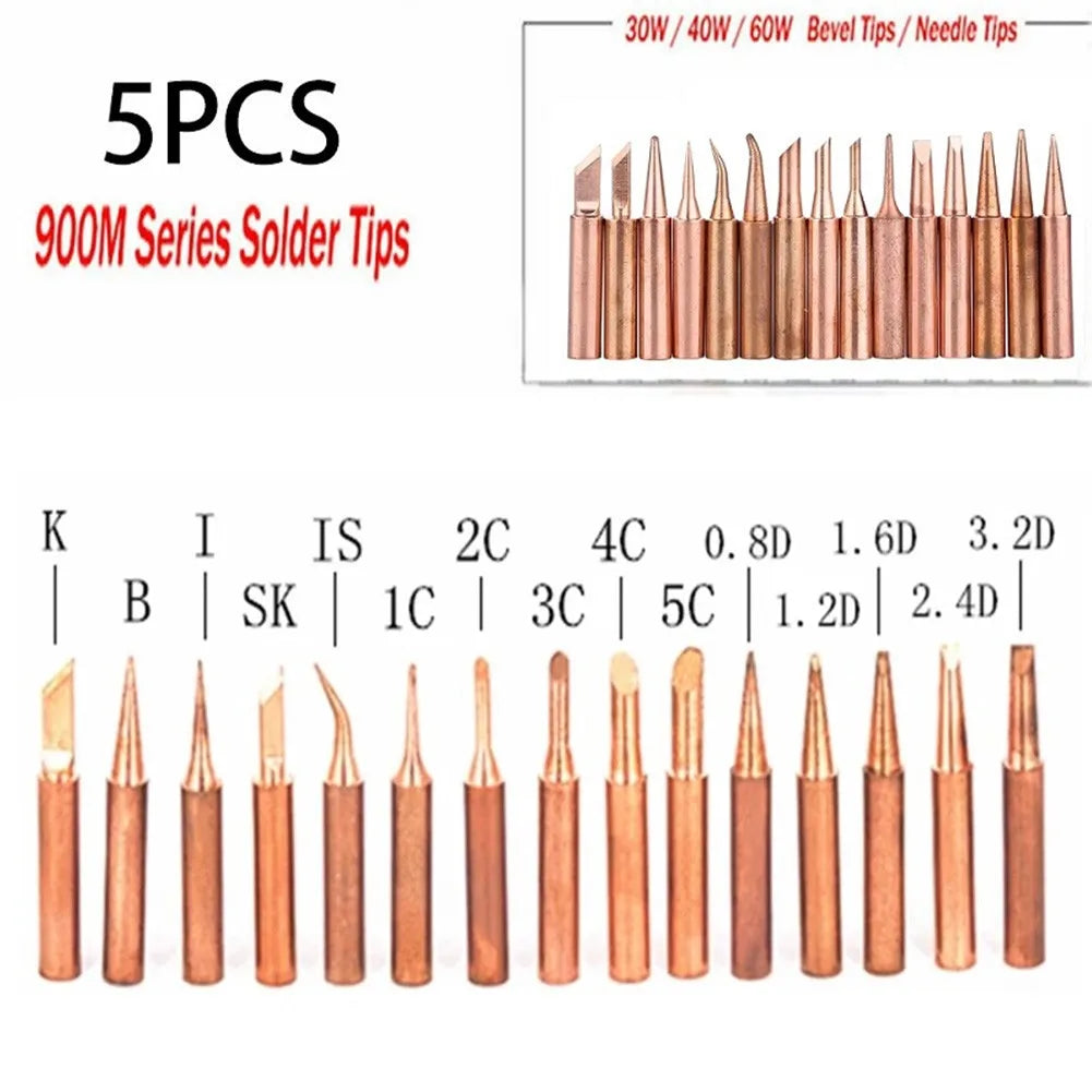 900M-T Copper Soldering Iron Tips Welding Solder Tip 933 907 951