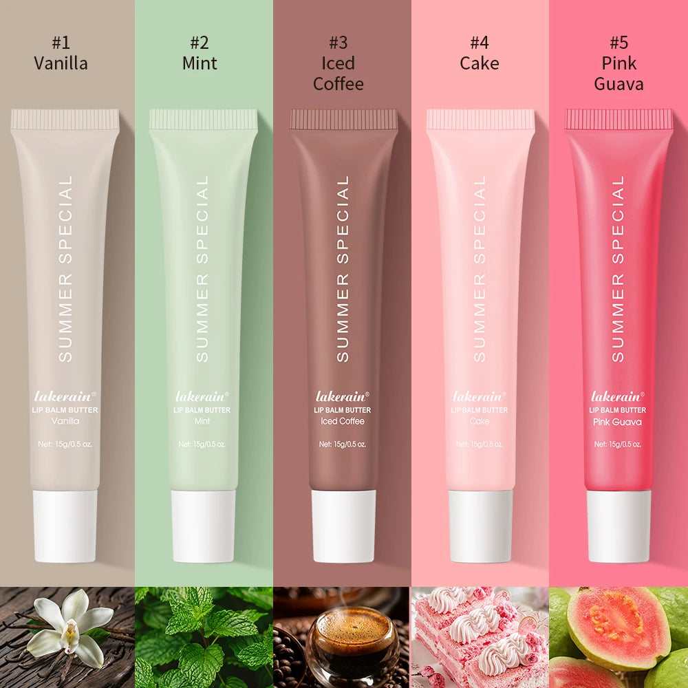 Summer Lip Balm Moisturizing Mirror Lip Gloss Lip Vanilla Mint Iced Coffee Cake Smell Lipstick Transparent Lip Oil Makeup Peaceful Pleasures Health and Wellness