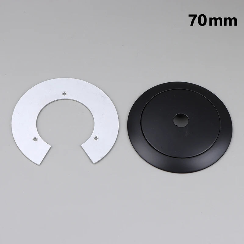 Aluminum Cap For Glass Globe Lampshade Arc Tray Flying Saucer Style Holder Lightweight Durable For Home Restaurant Lighting Peaceful Pleasures Health and Wellness 70mm Black