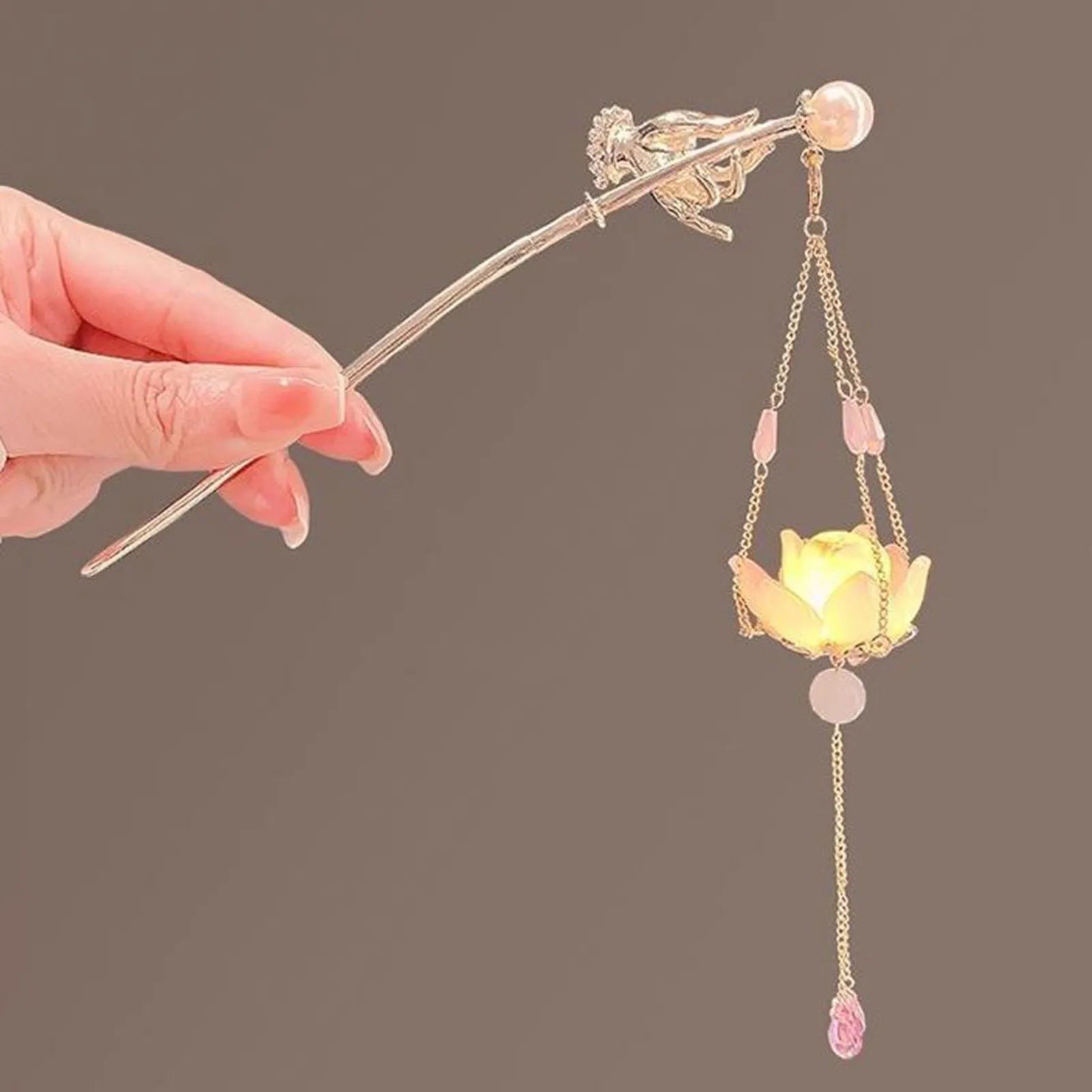 Vintage Hanfu Tassel Hairpin Vintage Chinese Style Hair Fork Lantern Hair Stick for Chinese Hanfu Cosplay Costume Peaceful Pleasures Health and Wellness