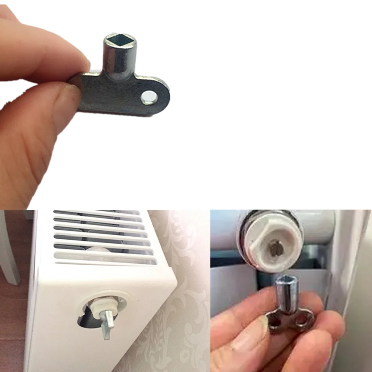 Radiator Exhaust Valve Key Square 5 Zinc Alloy Cleaning Venting Air