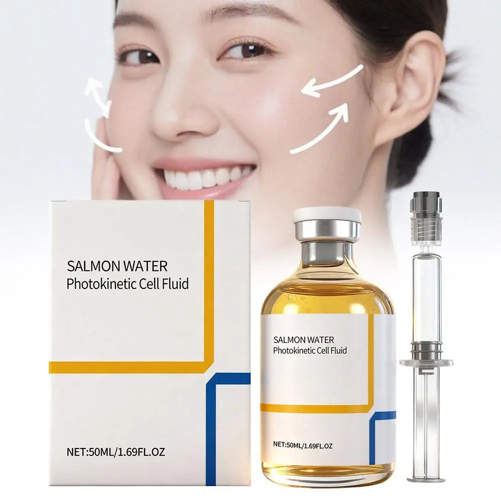 Korean Salmon Wrinkle Serum Skin Rejuvenation Essence, Strengthens Barrier Function, 24H Continuous Hydration Firming Skin Care Peaceful Pleasures Health and Wellness