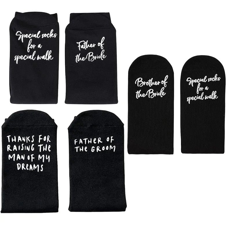 Brother of Bride & Father of Groom Wedding Socks Gift