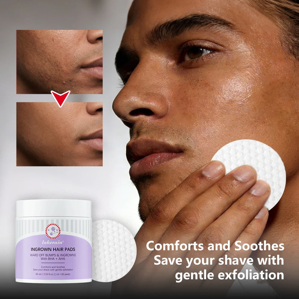 Ingrown Hair Pads Aftershave Treatment Pads to Help Prevent Razor Bumps for Men & Women - Exfoliate Underarms & Bikini Area Peaceful Pleasures Health and Wellness