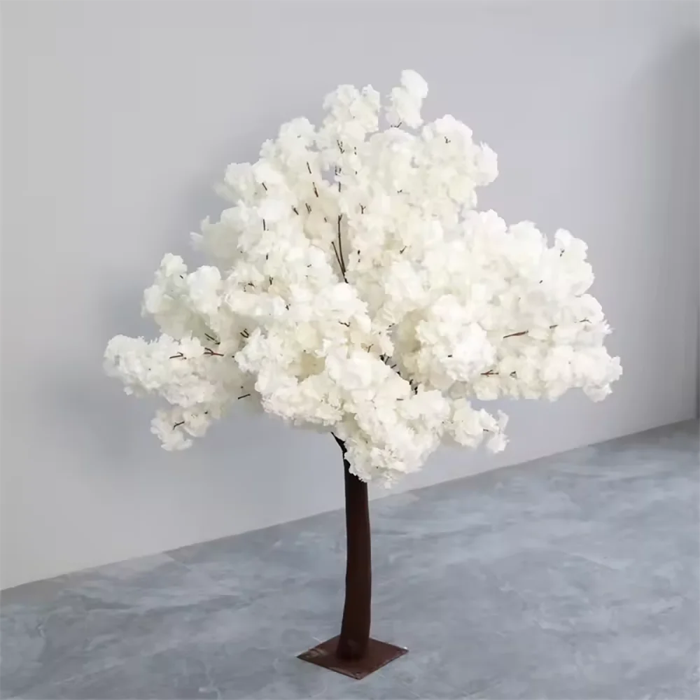 White Silk Blossom Artificial Flower Tree 150cm | Wedding Decor